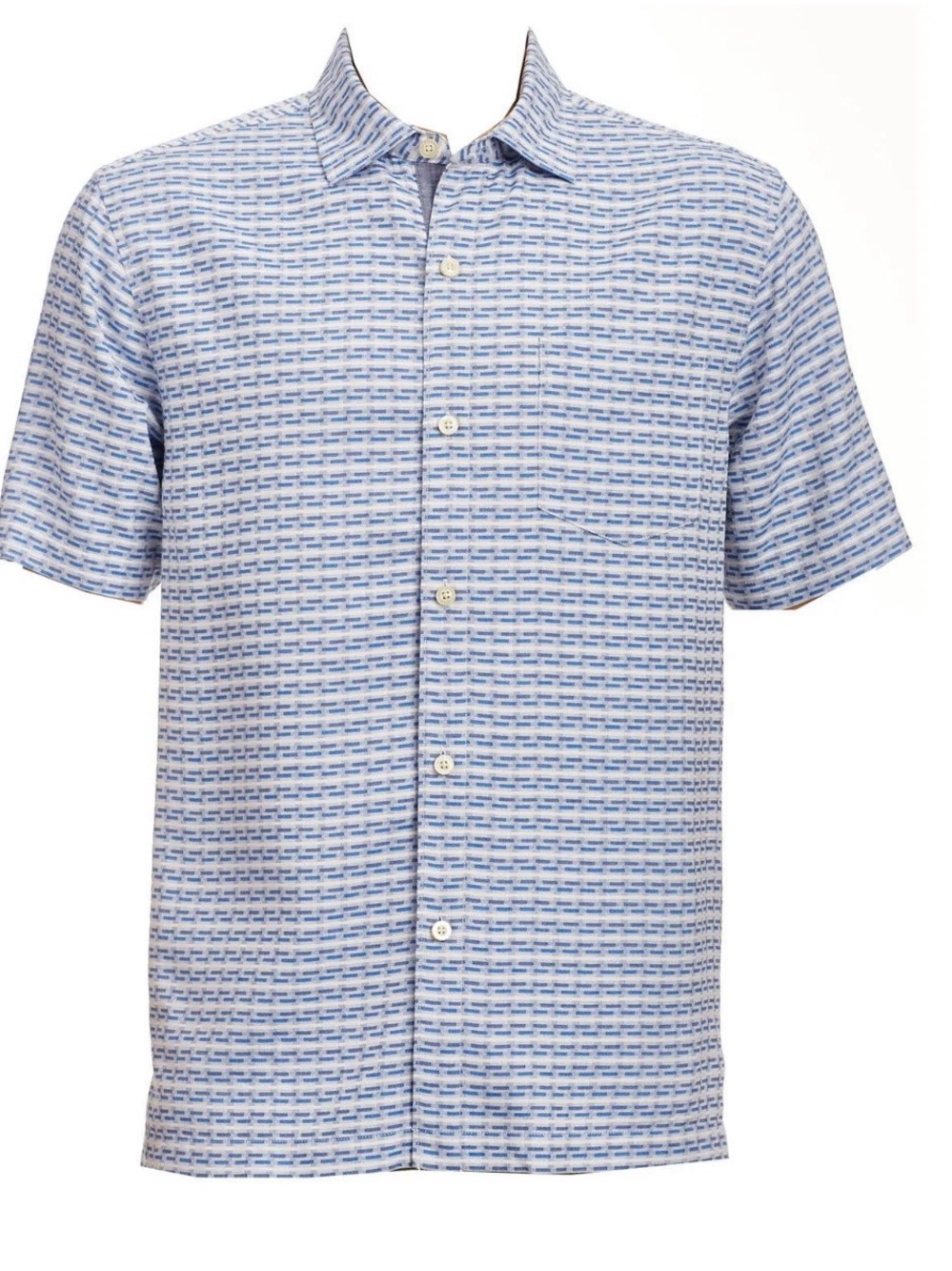 Tommy Bahama Men’s Geovanni Geo Camp Shirt 100% SILK